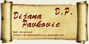 Dijana Pavković vizit kartica